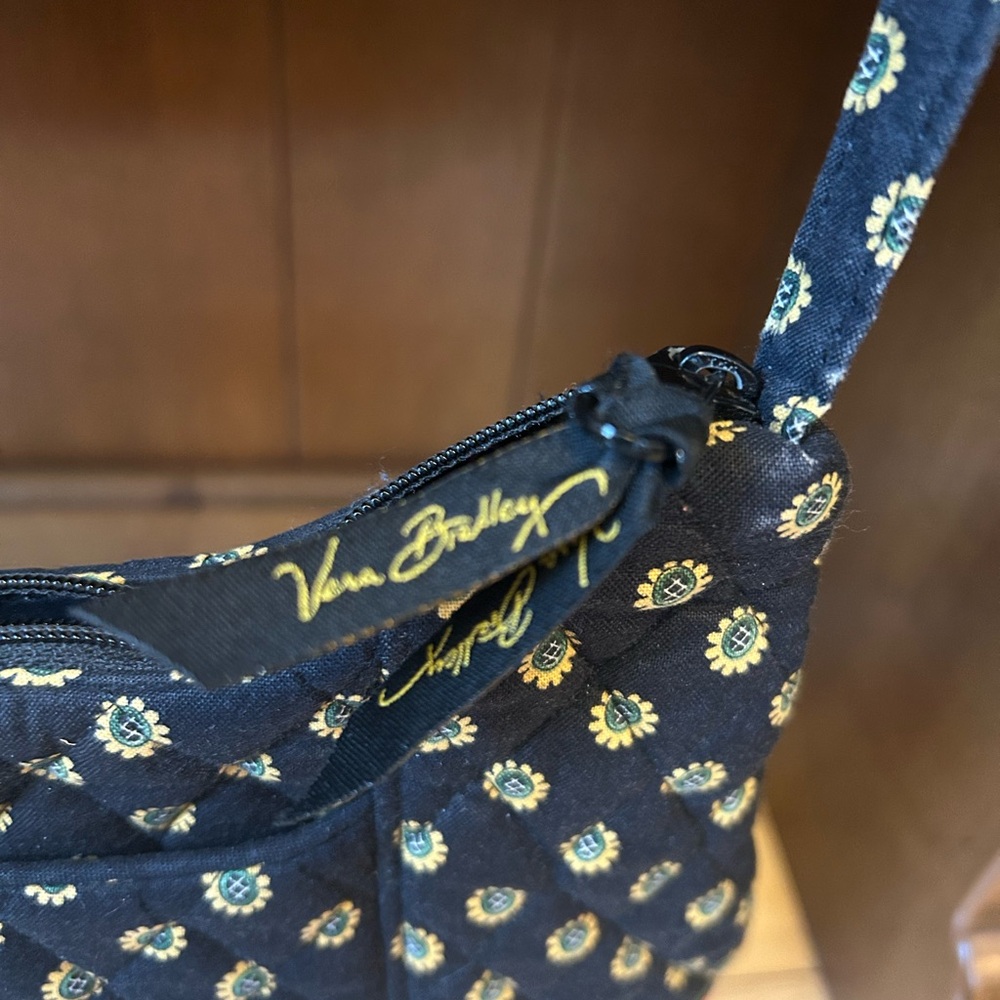 -Vintage Vera Bradley Quilted Sunflower Floral Print Made In Usa Purse View 3